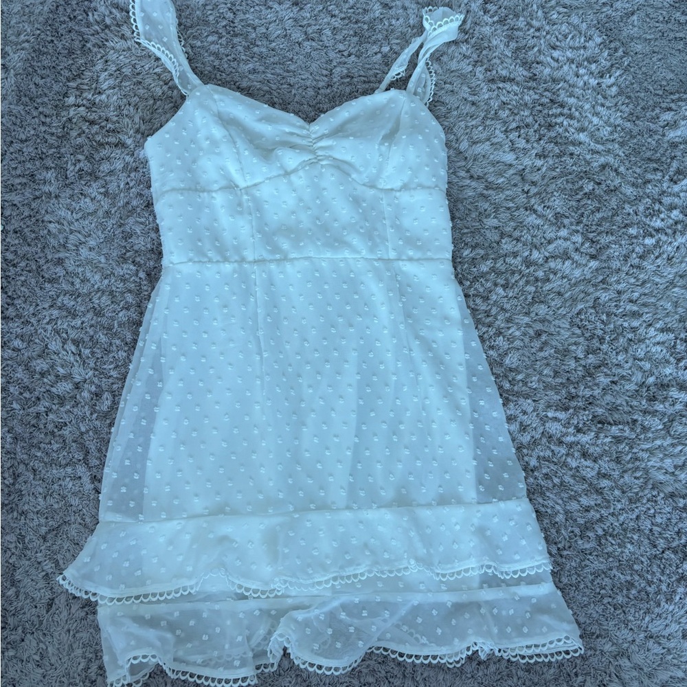Lucy in the Sky White Polka Dot Chemise